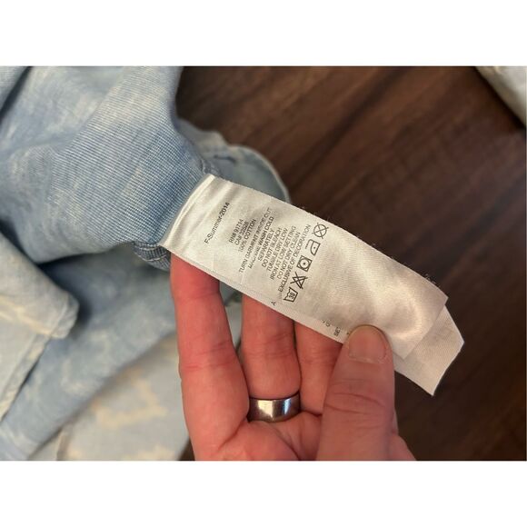 Armani Exchange Gradient Blue Button-Down Shirt, Sz Large - Picture 4 of 11